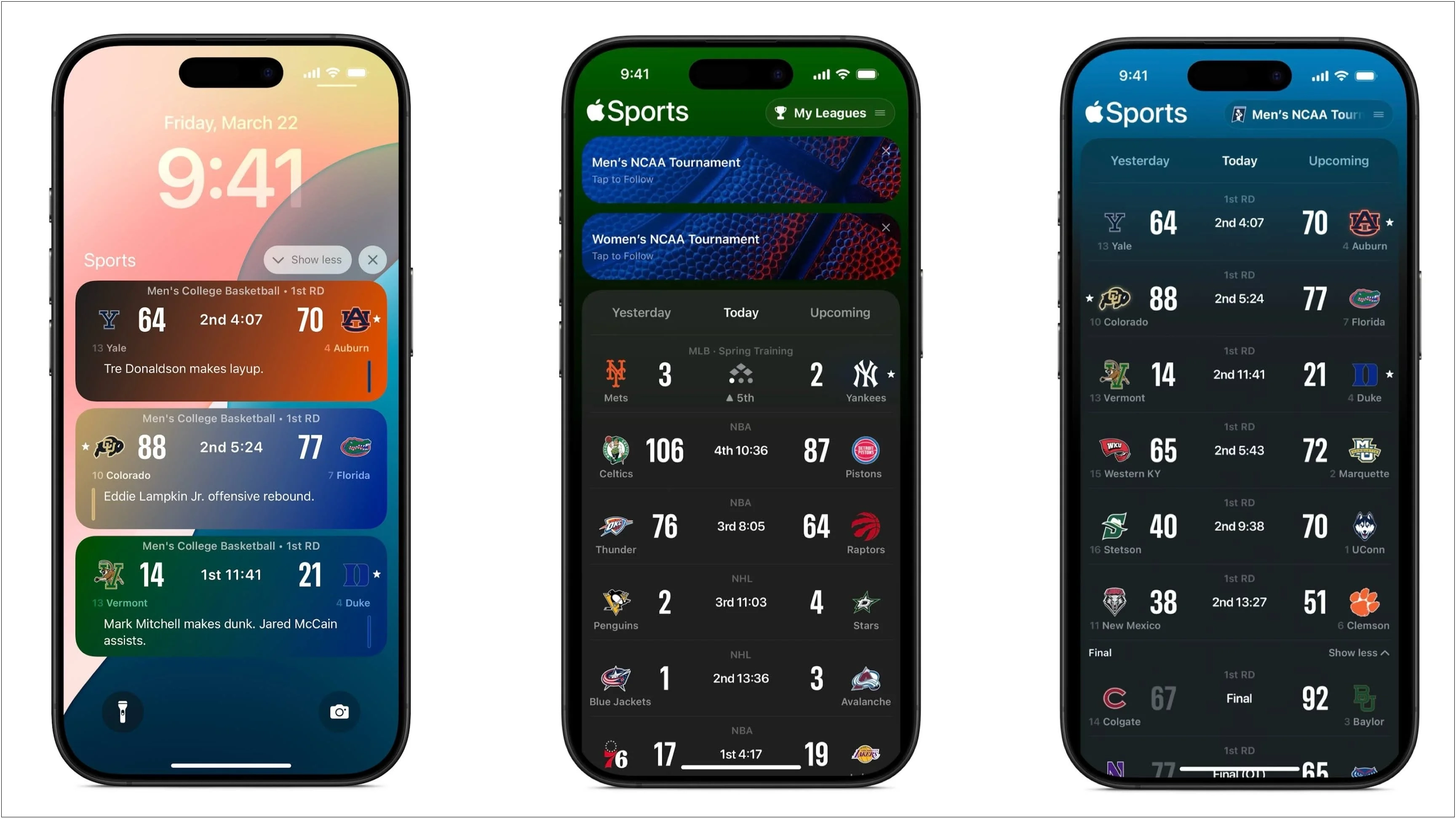 APP比分推送界面